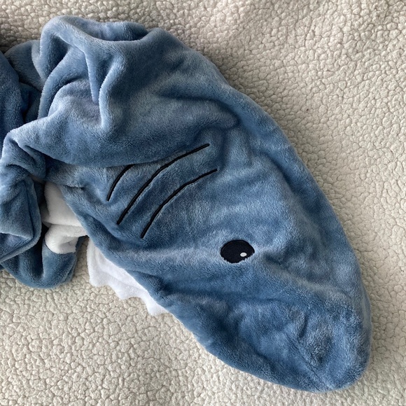Shark Blanket Onesie in Blue - Picture 1 of 7